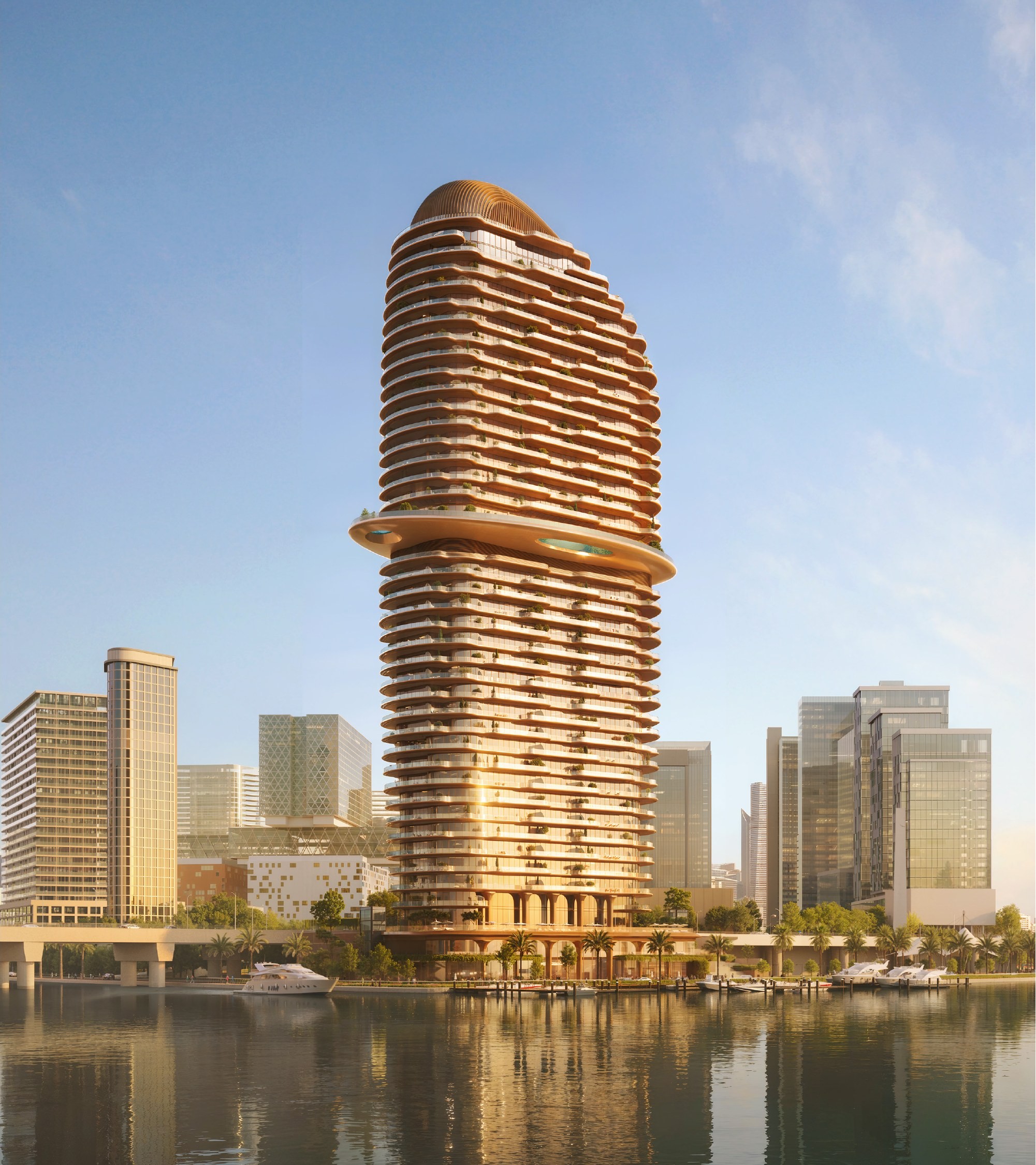 Jumeirah Residences tower from the waterfront